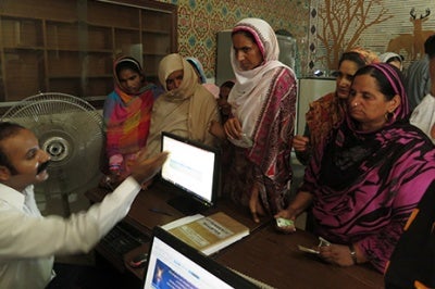 Low-income women experience poor customer service at a bank branch in Pakistan.